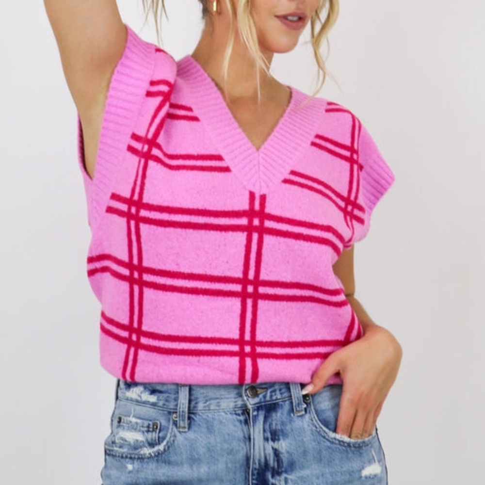 Pink Vest sweater